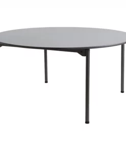 Iceberg Round Maxx Legroomâ„¢ Wood Folding Table, Gray - 60" Round, 60" W, 29.5" H, Grey