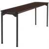 Iceberg Rectangle Maxx Legroomâ„¢ Wood Folding Table, Walnut - 18" x 72", 18" W, 72" L, 29.5" H, Walnut