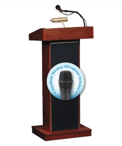 Oklahoma Sound Orator Wireless Sound Lectern, Mahogany