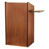 Oklahoma Sound Floor Lectern w/Two Shelves, Oak