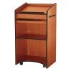 Oklahoma Sound Floor Lectern w/Two Shelves, Cherry