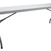 Zoro Select Rectangle Folding Table, 30" W, 96" L, 30" H, Blow Molded Polyethylene Top, White
