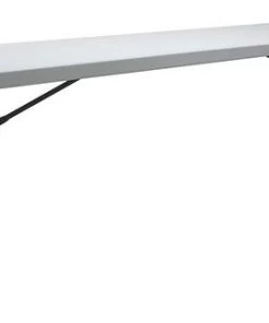 Zoro Select Rectangle Folding Table, 30" W, 96" L, 30" H, Blow Molded Polyethylene Top, White