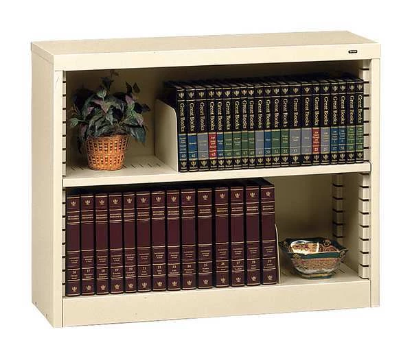 Tennsco 2-Shelf Stationary Bookcase, 30"x38" Champ/Putty