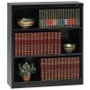 Tennsco 3-Shelf Stationary Bookcase, 42"x38" Black