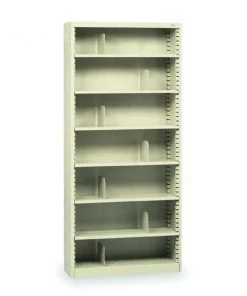 Tennsco 6-Shelf Stationary Bookcase, 84"x38" Champ/Putty