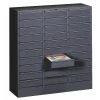 Tennsco 30 2/3 in W 30 Drawer Horizontal Literature Organizer, Black