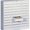 Tennsco 30 2/3 in W 30 Drawer Horizontal Literature Organizer, Light Gray