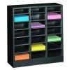 Tennsco Literature Sorter 21 Compartments, 30-5/8"W x 11-1/2"D Black