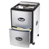 Storex 19" W 2 Drawer Mobile Filing Cabinet, Black/Silver, Letter