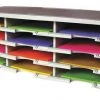 Storex Literature Sorter 12 Compartments, 31-13/32"W x 13-5/16"D Gray
