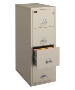 Fireking 15-1/4" W 4 Drawer Fire-Resistant Filing Cabinet, Parchment, Legal