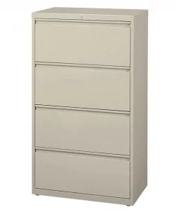 Hirsh 4 Drawer File Cabinet, Putty, A4/Legal/Letter