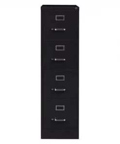 Hirsh 28-1/2" W 4 Drawer File Cabinet, Black, Letter