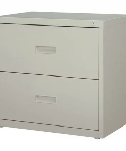 Hirsh 30" W 2 Drawer File Cabinet, Light Gray, A4/Legal/Letter