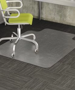 Deflecto Chair Mat, Traditional Lip, Clear, Cleated