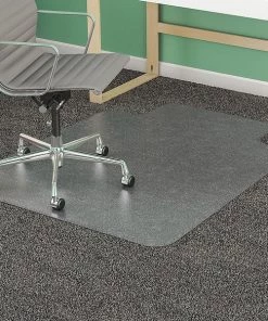 Deflecto Chair Mat, Traditional Lip, Clear, 45u0022x53u0022