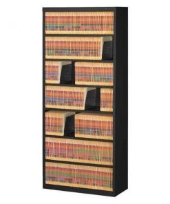 Tennsco Fixed Shelf File, Black