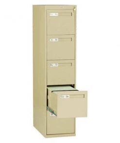 Tennsco 14-15/16" W 5 Drawer Sand, Letter