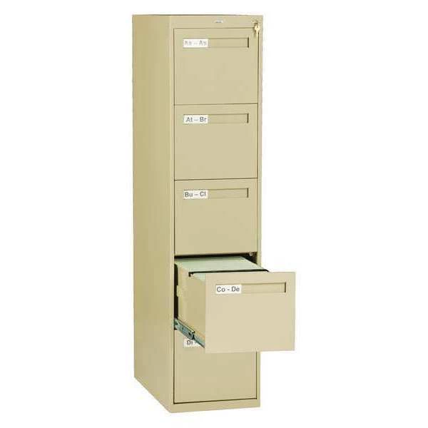 Tennsco 14-15/16" W 5 Drawer Sand, Letter