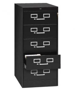 Tennsco 19" W 5 Drawer Black