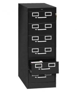 Tennsco 15" W 6 Drawer Black