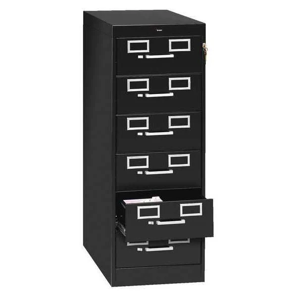 Tennsco 15" W 6 Drawer Black