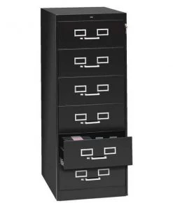 Tennsco Drawer Card File, 21inWx28in. Dx52-3/8inH