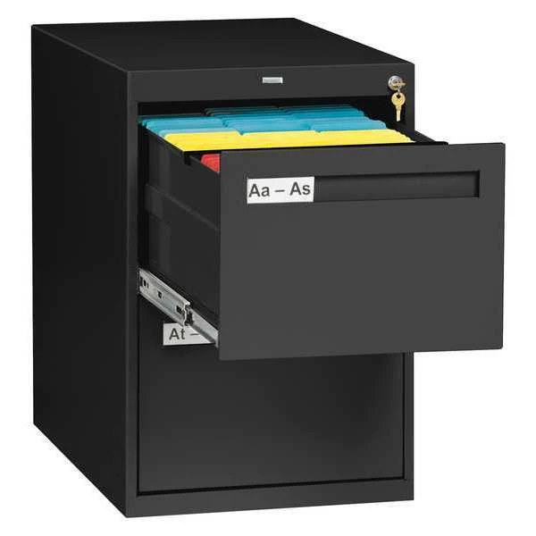 Tennsco 17-15/16" W 2 Drawer Black, Legal