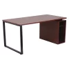 Flash Furniture Computer Desk, 31-1/2" D, 63" W, 28-7/8" H, Mahogany, Laminate