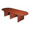 Boss Race Track Conference Table, 49" D, 120" W, 29-1/2" H, Mahogany, Wood