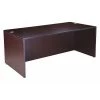 Boss Desk Shell, 36" D, 71" W, 29" H, Mocha, Wood