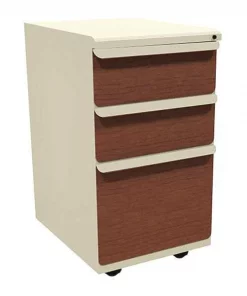 Zapf 15" W Mobile Ped, Box File, 19u0022, Pumice