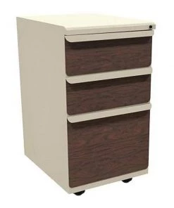 Zapf 15" W Mobile Ped, Box File, 19u0022, Pumice