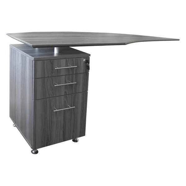 Mayline 15-1/2" W 3 Drawer File Pedestal, Gray Steel, Legal/Letter