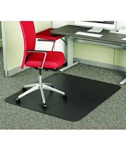 Deflecto Chair Mat 45"x53", Rectangular Shape, Black, for Carpet