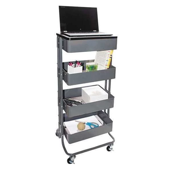 Vertiflex Cart, Standing Workstation, Gray