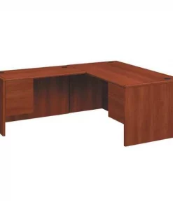 Hon Pedestal Desk, 30" D, 66" W, 29-1/2" H, Cognac, Particle Board