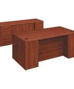 Hon Pedestal Desk, 36" D, 72" W, 29-1/2" H, Cognac, Particle Board