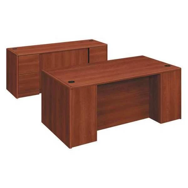 Hon Pedestal Desk, 36" D, 72" W, 29-1/2" H, Cognac, Particle Board