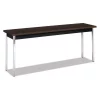 Hon Rectangle Utility Table, 72" X 18" X 29", Mocha/Black Top, High-Pressure Laminate