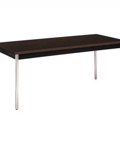 Hon Rectangle Utility Table, 72" X 30" X 29", Mocha/Black Top, High-Pressure Laminate