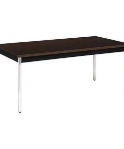 Hon Rectangle Utility Table, 72" X 36" X 29", Mocha/Black Top, High-Pressure Laminate