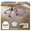 Es Robbins Chair Mat 45"x53", Traditional Lip Shape, Clear, for Carpet, Material: vinyl