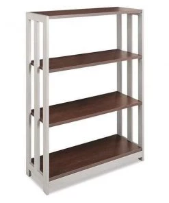 Linea Italia. Bookcase, 3 Shelf, 43.3", Mocha