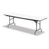 Iceberg Rectangle Folding Table, 72" W, 30" L, 29" H, Gray Top, Melamine