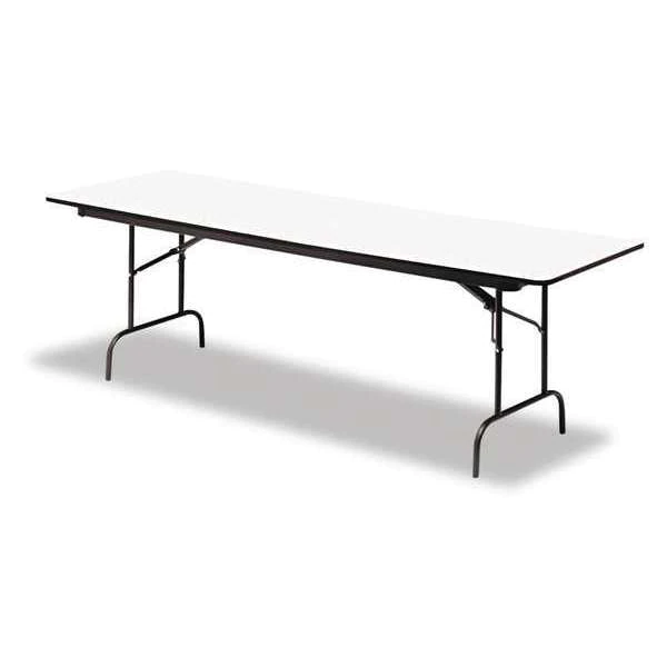 Iceberg Rectangle Folding Table, 72" W, 30" L, 29" H, Gray Top, Melamine