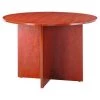 Alera Round Conference Table, 29.5", Medium Cherry Top, Woodgrain Laminate