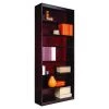 Alera Corner Bookcase, 7 Shelf, 84", Mahogany