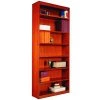 Alera Corner Wood Bookcase, 7 Shelf, 84", Cherry